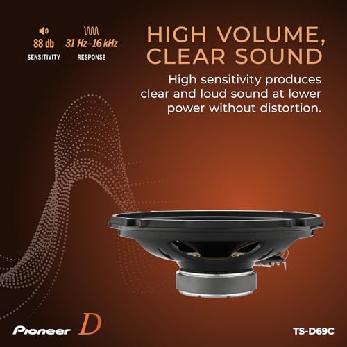 PIONEER D-Series TS-D69C 6” x 9” 2-Way Speakers (Pair) – 330W Max, Crisp Highs + Clear Vocals, Ideal Factory Upgrade, Add an Amplifier for Even Better Performance by PIONEER - Image 5