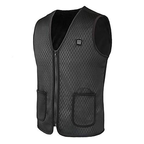 Veste Chauffante, Chauffe-Corps 5 Zones De Chauffage avec 3 TempéRatures, Gilet Chauffant éLectrique USB pour Hommes Femmes, pour Camping en Plein Air RandonnéE Ski PêChe Chasse,L Cover
