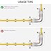 MIWISE 8mm Connectors Kit for 2-Pin COB LED Strip,10pcs L-Shaped Connectors,Solderless Extension Connectors for 5V/9V/12V/24V COB LED Strip Lights,for DIY Lighting Projects 24V/12V/5V