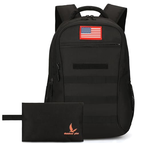 outdoor plus Camo Backpack,Military Boys Backpacks for School with USB Port,40L Army Bookbag with USB Charging Port pencil case Waterproof