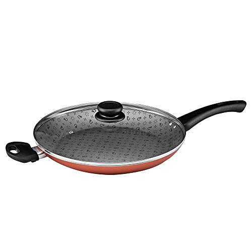 Frigideira Francesa 28 com Alça e Tampa de Vidro Cobre Maximum Panelux