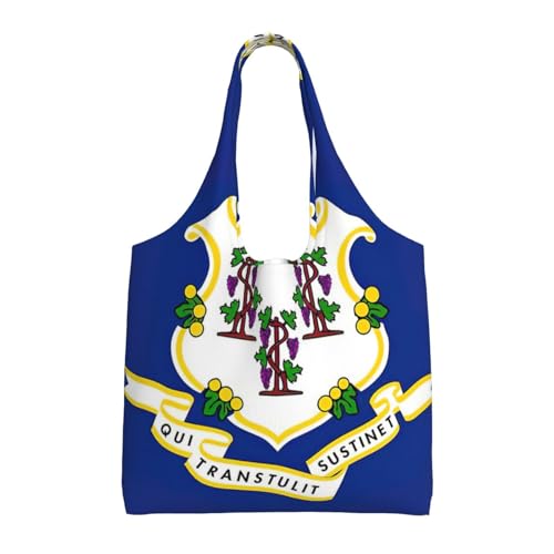 Sac fourre-tout Connecticut en toile noire pour femme 36x32 cm