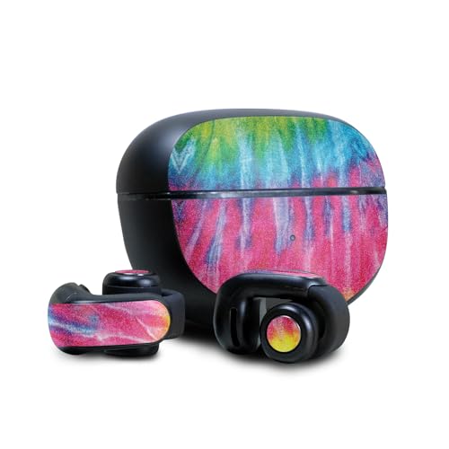 Image of Glossy Glitter Skin Compatible with Bose Ultra Open Earbuds - Tie Dye 2 - Premium 3M Vinyl Protective Wrap Decal Cover - Easy to Apply | Crafted in The USA by MightySkins