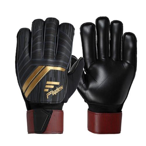 Mzshne Professioneller Torwarthandschuh aus Latex Finger-Wirbelsäulenschutzhandschuhe für Kinder für Jugend- und Kindertorhüter