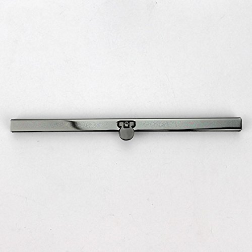 Kissdiy 7.5 Inch Long Metal Purse Frame Straight Channel Wallet Frame Antique Bronze Silver and gumetal Tone 19cm (Gunmetal)