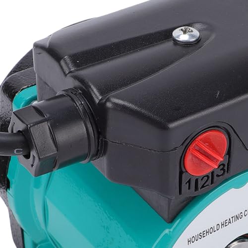 Wakects Warmwasser- Umwälzpumpe, Aluminium und Gusseisen, 3- Gang- Steuerung, 65 L/ min Durchflussrate für Heimheizungssysteme (EU- Stecker 220 V)-8