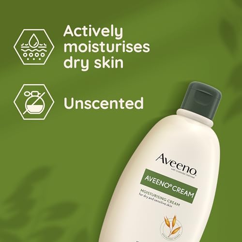 Aveeno Moisturising Cream (1x 500ml), Nourishing Body Lotion with Hydrating Colloidal Oatmeal, Full Body Moisturiser for Dry and Sensitive Skin, Suitable For Adults and Babies From 3 Months - Image 3