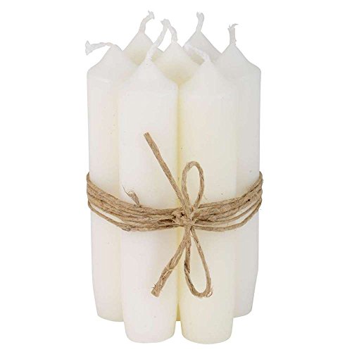 IB Laursen - Taper candles short candles - white - burn time: 4.5...