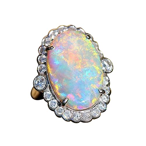 Generisch Tapa Con Anillos Y Rosa Lujo Mujeres Compromiso Boda Joyería Anillos Bisagra De Puerta, 8, Metal, Sin piedras preciosas