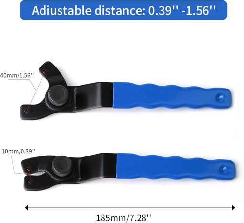 Image of Golden Pearl Pin Spanner,Spanner Wrench for Grinder,Adjustable Pin Wrench for Angle Grinder Machine(Blue)