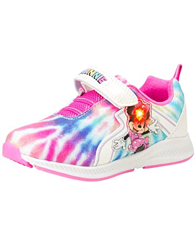 Disney Girls' Minnie Mouse Shoes - Tie Dye Light-Up Laceless Sneakers (Toddler/Little Kid), Size 11 Little Kid, Minnie Mouse #TOP30
