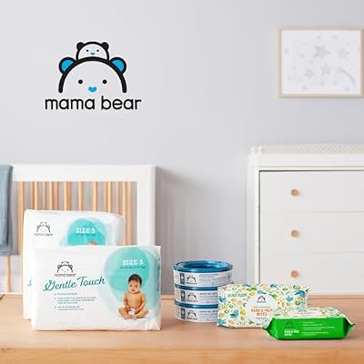 Amazon Brand - Mama Bear Baby Hand & Face Wipes, Unscented, Fragrance Free, Cleansing, Formulated without Parabens and Phthalates, 180 Count (9 Packs of 20)