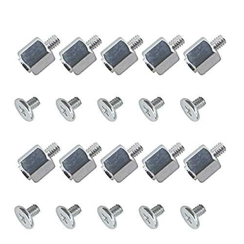 KERDEJAR Kits de Tornillos de Montaje, 10 Juegos de Kits de Montaje de Herramientas manuales, Tuerca Hexagonal de Tornillo de Soporte para Placa Base A-Sus PC Laptop M.2 SSD Plateado