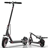 Electric Scooter for Adults 500W, 22 MPH, 23 Miles Range, Dual Suspension, 10' Solid Tires, Foldable Commuter E Scooter with App & LED Display, UL2272 Certified