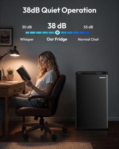 Image of EUHOMY Mini Fridge with Freezer, 3.2 Cu.Ft Compact Refrigerator for Dorm