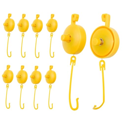 Ganchos para plantas, con tope, clips resistentes, 10 piezas de colgador de flores trepadoras de jardín, para interiores y exteriores, jardín, granja, patio, césped, tienda de campaña, brotes de