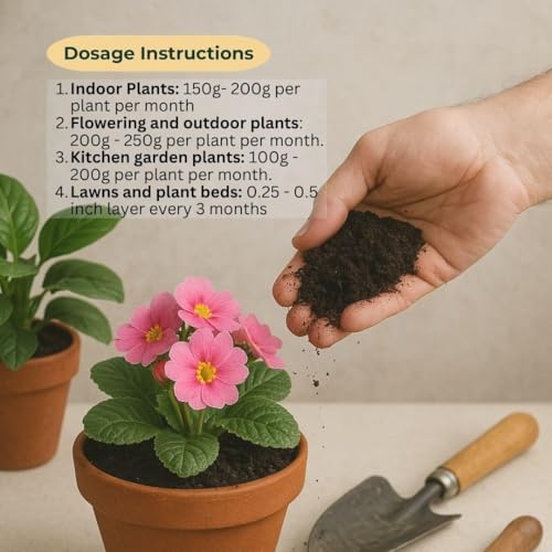 Image of Best Vermicompost for Home Gardening, Infused with Trichoderma, Organic Soil Conditioner and Plant Growth Enhancer, Chemical-Free, for Indoor and Outdoor Plants (5 Kg)