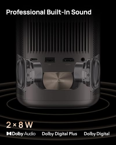 XGIMI MoGo 2 Pro 1080P Mini Proyector Portátil, WiFi y Bluetooth, Android TV 11.0, 400 Lúmenes ISO, Altavoces 2X8W, Soporta 4K, Enfoque Automático, Evitación de Objetos y Adaptación de Pantalla