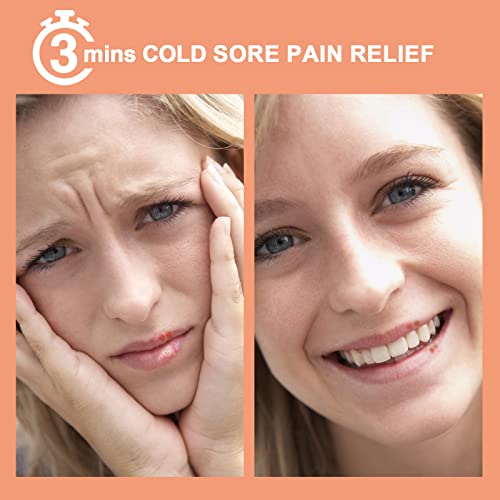 Peewf Cold Sore Treatment Device For Mouth And Lips, Red Infrared Blue Light Therapy For Cold Sore Canker Sore Fever Blister Itching, Tingling, Burning Relief #TOP4