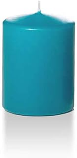 yummi 2.25" x 3" Turquoise Slim Round Pillar Candles - 4 per Pack