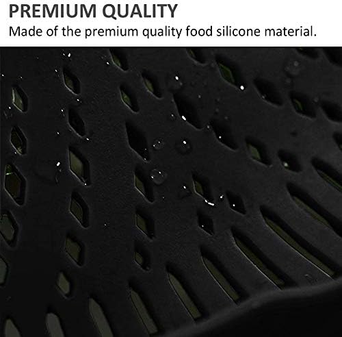 Food Strainers Fine Mesh Strainer 2 PACK, Clip On Colander Rice Strain Sieve Sifter, Hands-Free Heat Resistant Silicone Drainer Filter for Kitchen All Pots Bowls, Vegetable Spaghetti Pasta Ground Beef