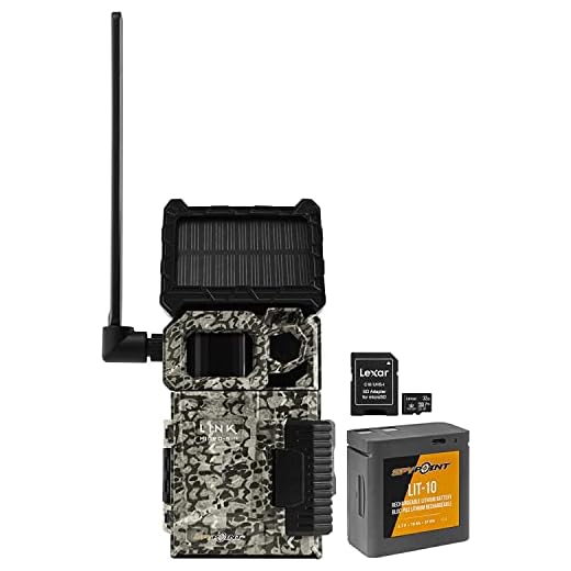 SPYPOINT Link-Micro-S-LTE Solar Cellular Trail Camera with LIT-10 Battery and 32 GB Micro SD Card (Link-Micro-S-LTE)