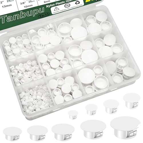 Tanbupu 200Pcs 9 Sizes Nylon Plastic Hole Plugs 1/5