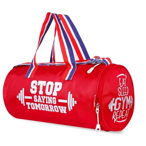 Image of Unisex Duffle Bag Gym Bag Workout Duffle Athletic Duffle Bag Gender-Neutral Gym Bag(Red)