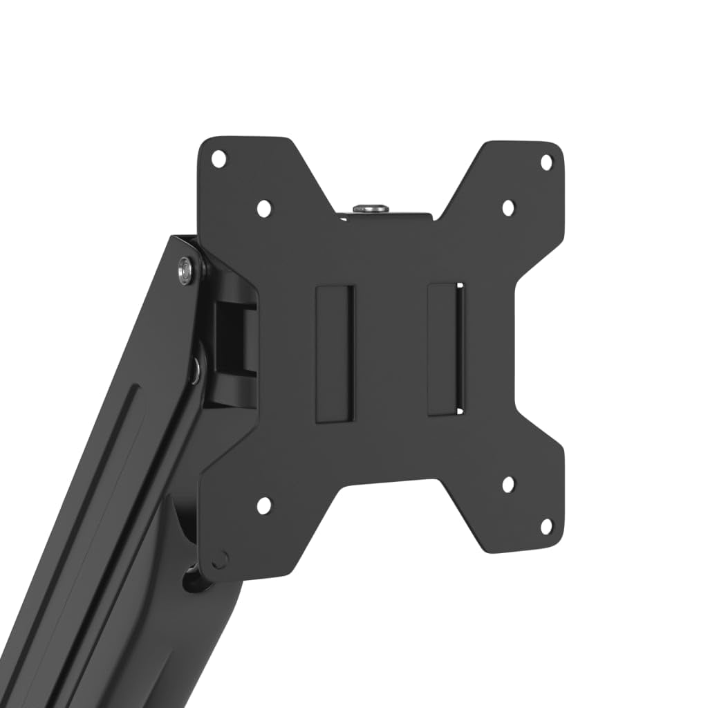Braccio doppio per monitor da 27 pollici con molla a gas, regolabile in altezza, girevole, estensibile, compatibile con VESA, supporto stabile in acciaio per ufficio, gaming e soggiorno
