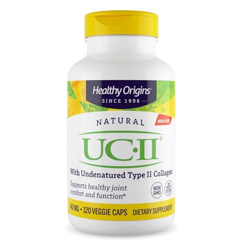 Healthy Origins UC-II 40 mg (Undenatured Type II Collagen, Non-GMO, Gluten Free, Joint Support), 120 Veggie Caps