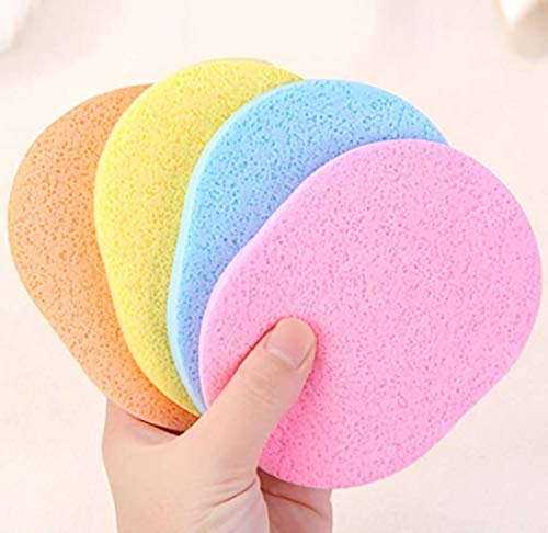 50 STÜCKE Reinigungsschwamm Feuchttücher,Weiche Reinigung Puderquaste,Make-Up Waschschwamm Typ Gesicht Waschen Puff Flutter(zufällige Farbe) Cover