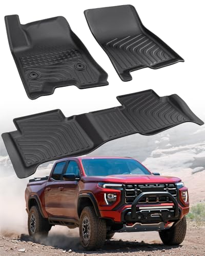 Tapis de sol en caoutchouc premium pour GMC Canyon et Chevy Colorado versions 2023-2025