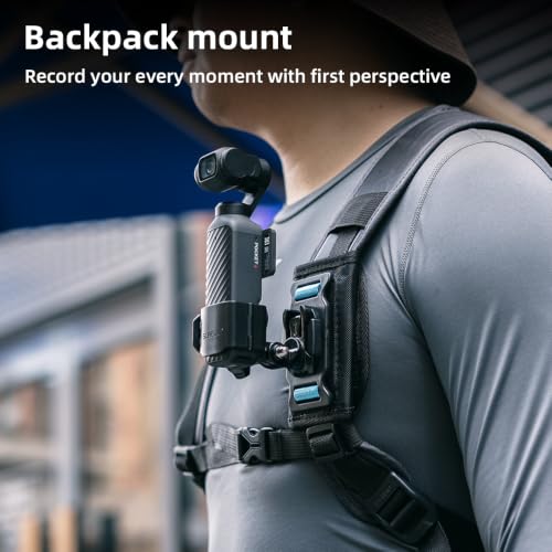 SUREWO Osmo Pocket 4 Backpack Mount,Bag Belt Shoulder Strap Mount with Extended Border Compatible with DJI Osmo Pocket 4 by SUREWO - Used condition - Image 5