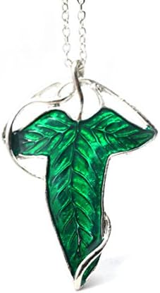 Beaux Bijoux Elven Leaf Brooch Lord of The Rings Hobbit Frodo Aragon Necklace Pendant in Gift Box