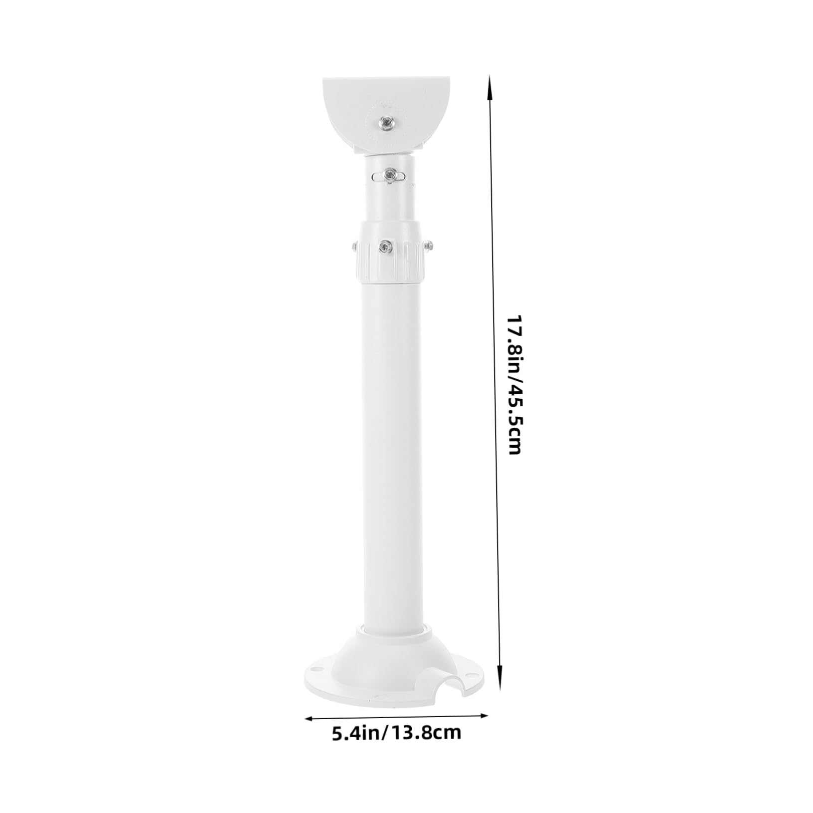 Lurrose Staffa per Telecamera di Sorveglianza Dome in Lega di Alluminio, Supporto da Parete Resistente per Uso Interno ed Esterno, Rotazione 360° e 90°, Facile da Installare