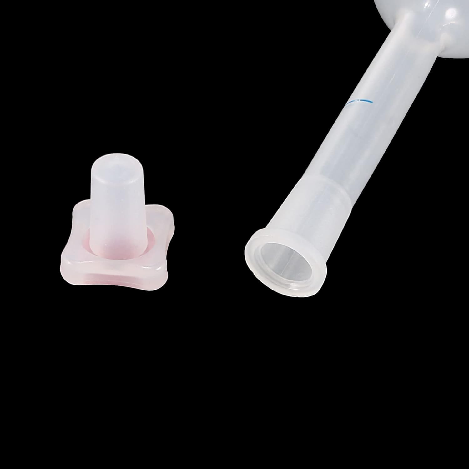 Set 2 Matraces Aforados de Plástico, frascos medidores translúcidos de cuello largo con tapa a presión, resistentes al calor, laboratorio 50–1000ml(50ML)