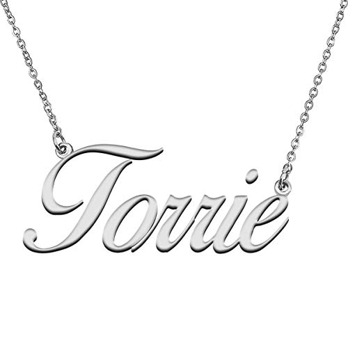 GR859C Custom 18K Gold Plated Necklace with Name Torrie for Women