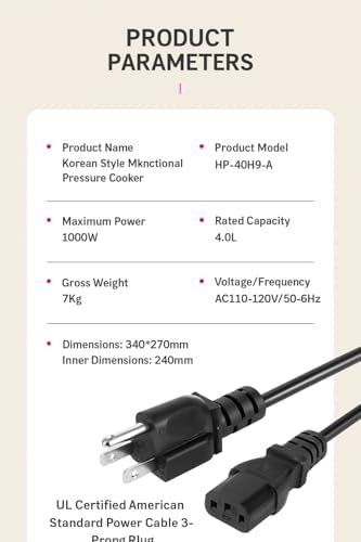 Olla Eléctrica de 4L, Triple Compartimento, Control Digital, 1000W miniatura 6