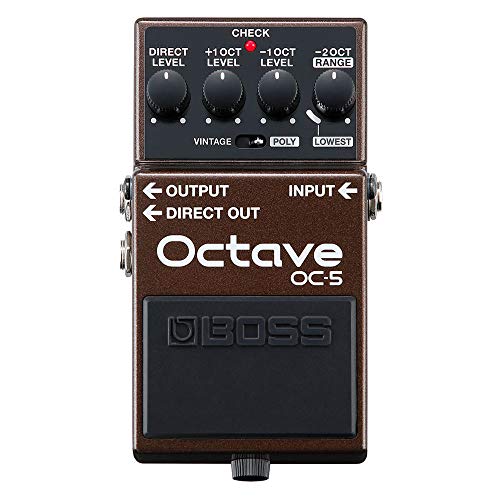 BOSS OC-5 Pedale Effetti Octave per la Chitarra e il Basso con Modalità Vintage e Poly e 5 Anni di Garanzia