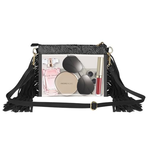 MOETYANG black fringe purse