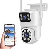 Câmera de Segurança, Wifi 1080p 360° Full Hd Ip Prova D'áGua Infravermelho Ao Ar Livre Hd VisãO Noturna Pode DiáLogo HC0T256