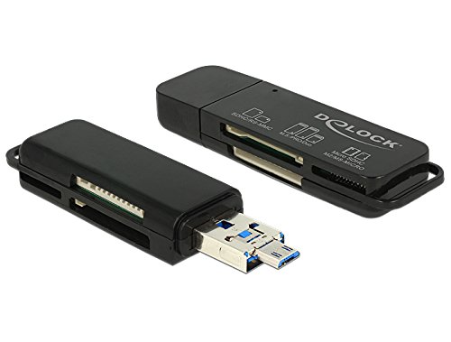 Preisvergleich Produktbild DeLock 91737 USB / Micro-USB-Kartenleser, Schwarz