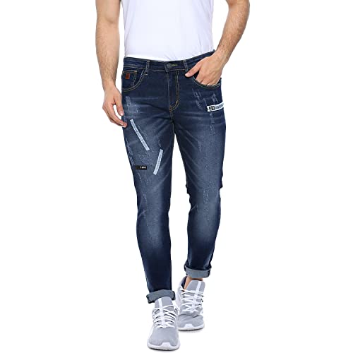 Image of CAHOOT Men's Denim Jeans for Regular Wear | Denim Fabric | Slim Fit | Jeans Crafted with Comfort Fit and High-Performance for Everyday Casual Wear