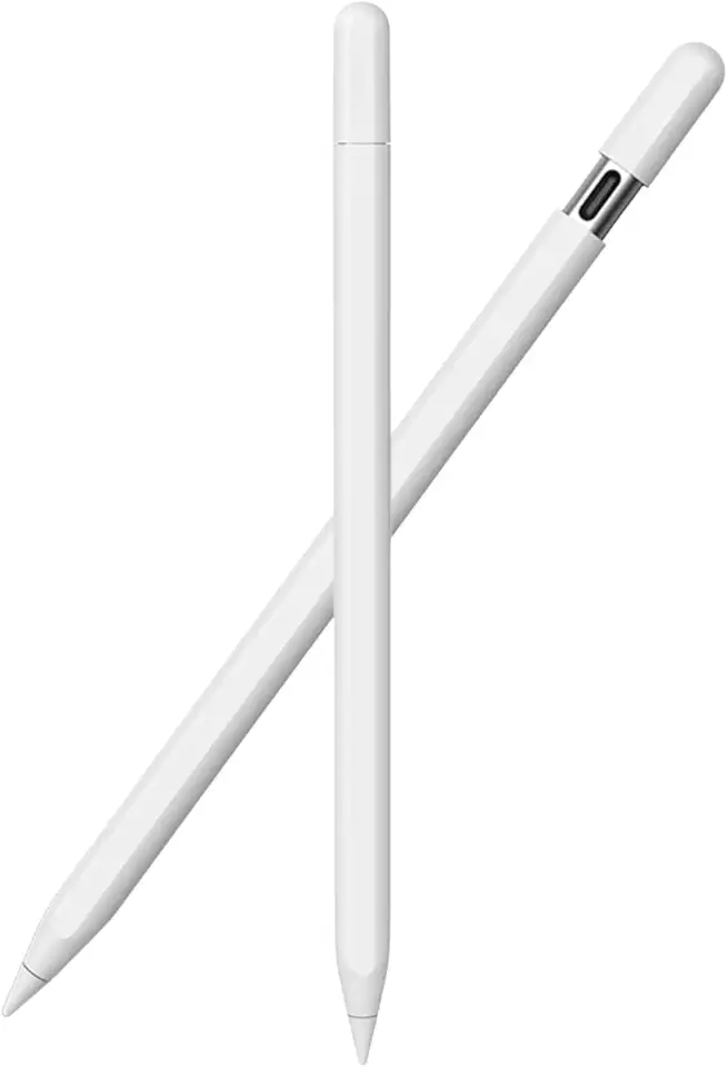 Caneta Pencil Compatível iPad Carregamento Indução Palm Rejection Usb-c 2024/2025 A16 A17 Pro, Air, Mini, M3, M4