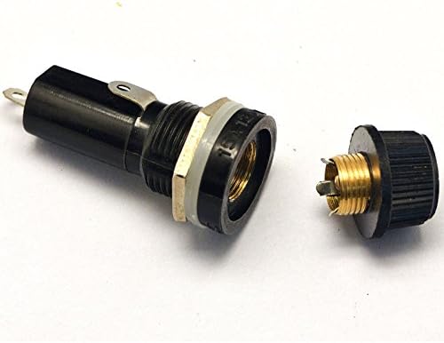 10Pcs Fuse Holder 6x30 Glass/Ceramic Insurance Tube Socket Fuse Holder Chassis Panel Mount 250V 10A AC