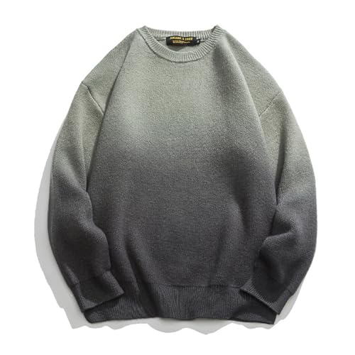 Pull dégradé pour hommes pull manches longues casual gris taille L
