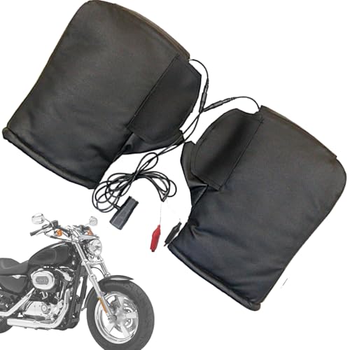 Kixolazr Gants De Guidon ATV Chauffants,Électrique Imperméable Antivent,Moufles Chaudes pour Motoneige en Hiver | pour Hommes Femmes Pilotes Motoneige Moto Cross Trajet Conduite Voyage Randonnée