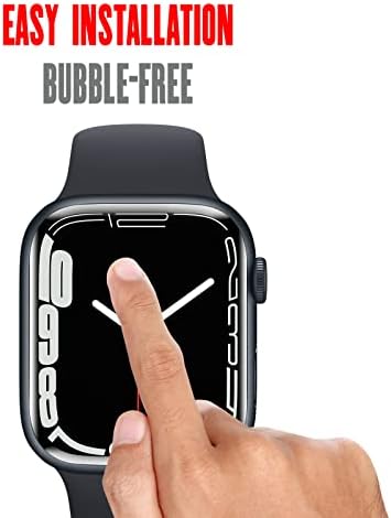 WFTE [2-Pack Screen Protector for Apple Watch Series 8/7 45mm,HD Clear PMMA Flexible Film(NOT GLASS) Case Friendly,Max Coverage Screen Protector For Apple Watch Series 8/7 45mm