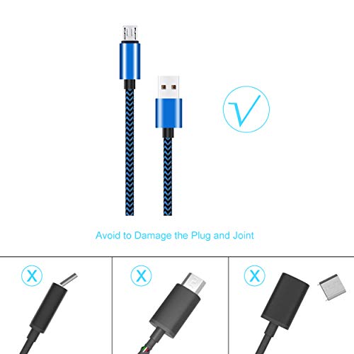 Ailun Micro Usb Cable 10Ft 3Pack High Speed 2.0 Usb A Male To Micro Usb Sync Charging Nylon Braided Cable For Android Phone Charger Cable Tablets Wall And Car Charger Connection Blueblack #TOP6