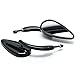 Krator Black Mirrors Universal Motorcycle Cruiser For Harley Davidson Street Glide